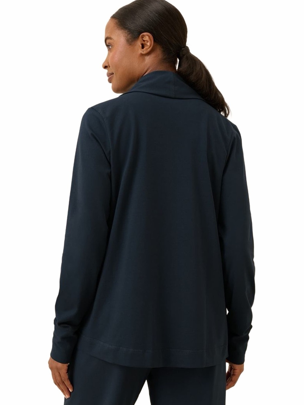 Pact Organic Cotton Open Front Cardigan Navy Blue Size Medium - Picture 4 of 8